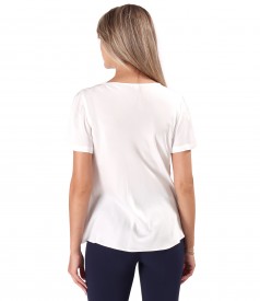 Elegant viscose satin blouse