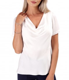 Elegant viscose satin blouse