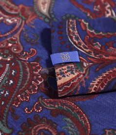 Dress made of thick elastic jersey printed with paisley motifs