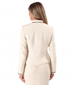 Elegant jacket made of virgin wool and alpaca