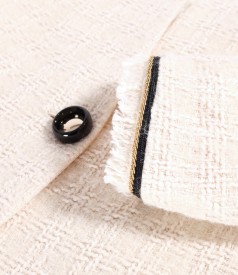 Elegant jacket made of virgin wool and alpaca