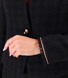 Elegant jacket made of virgin wool and alpaca