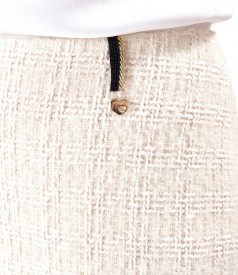 Tapered skirt made of virgin wool and alpaca