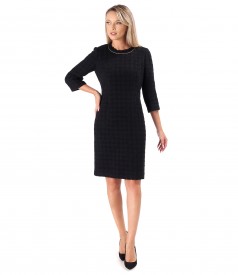 Elegant dress made of virgin wool and alpaca