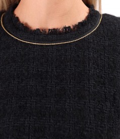 Elegant dress made of virgin wool and alpaca