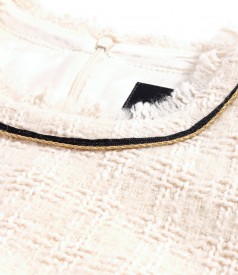 Elegant dress made of virgin wool and alpaca