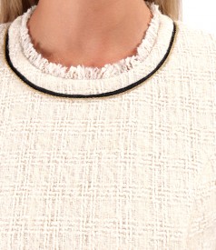 Elegant dress made of virgin wool and alpaca