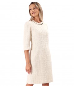 Elegant dress made of virgin wool and alpaca