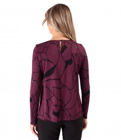 Viscose blouse with front pleats