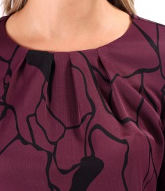 Viscose blouse with front pleats