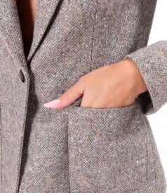 Office jacket made of wool fabric