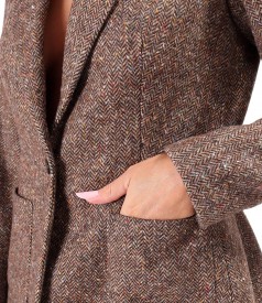 Office jacket made of wool fabric