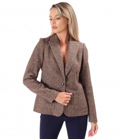 Office jacket made of wool fabric