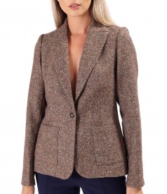 Office jacket made of wool fabric