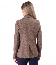 Office jacket made of wool fabric