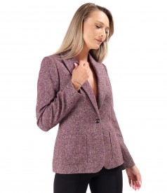 Office jacket made of wool fabric