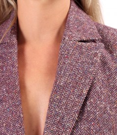 Office jacket made of wool fabric