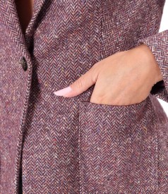 Office jacket made of wool fabric