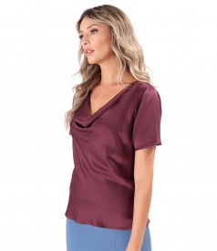 Elegant viscose satin blouse