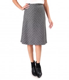 Flared skirt made of cotton