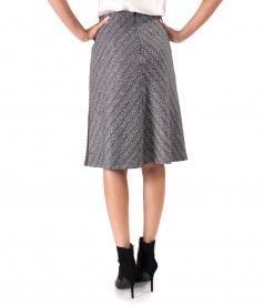 Flared skirt made of cotton