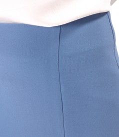 Flared skirt with front pleats
