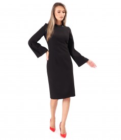 Elegant dress with long flared sleeves