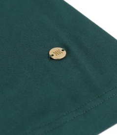 Elastic jersey blouse with 3/4 sleeves