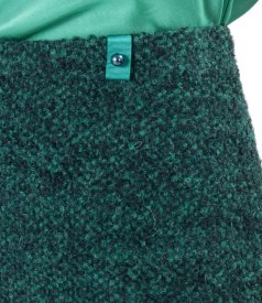 Fusta office din bucle cu lana si apaca