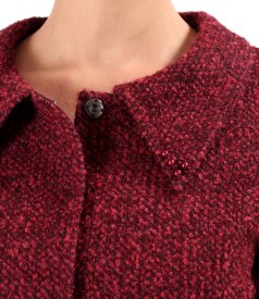 Sacou din bucle cu lana si alpaca