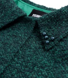 Sacou office din bucle cu lana si alpaca