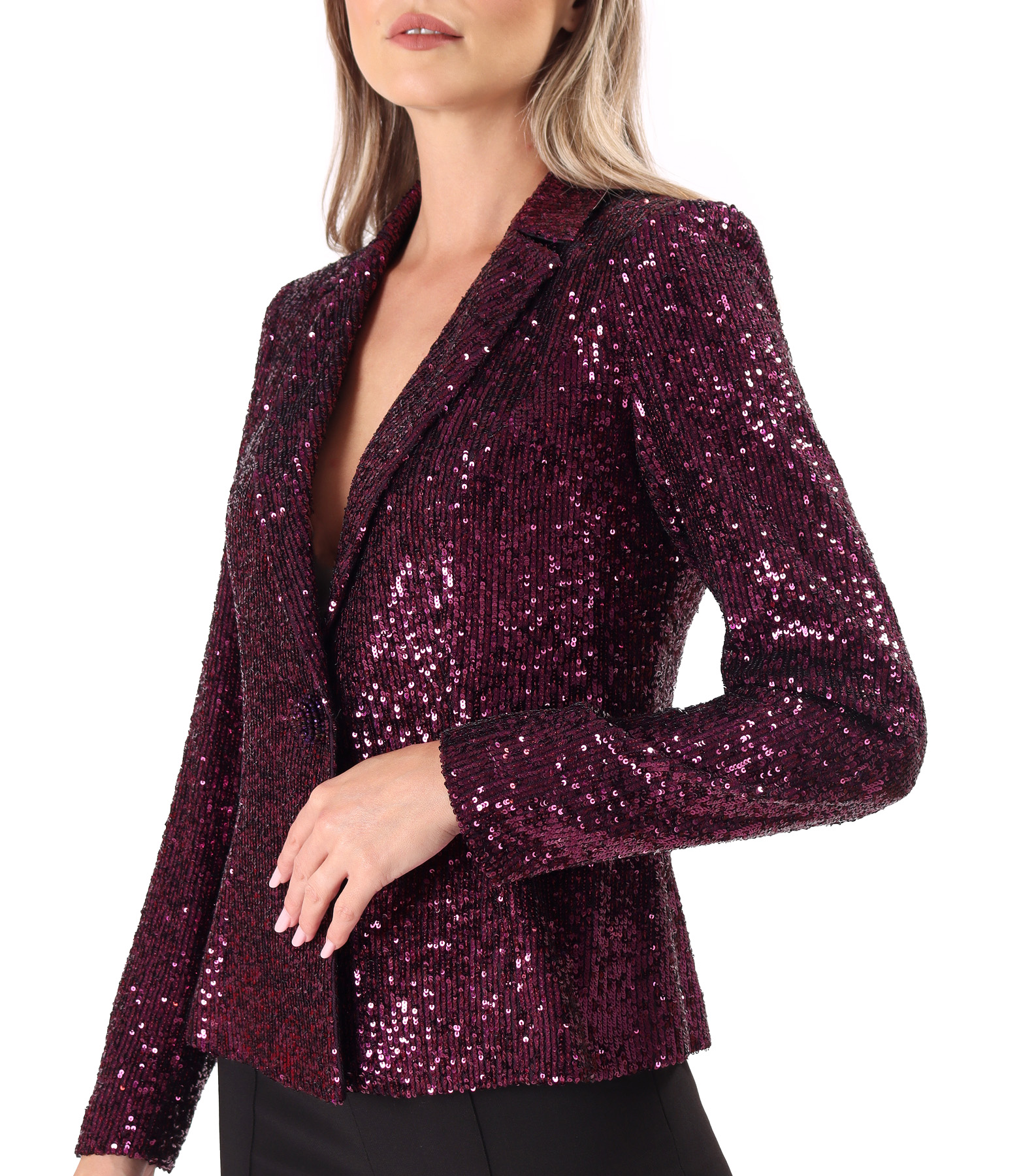 Elegant black sequin jacket